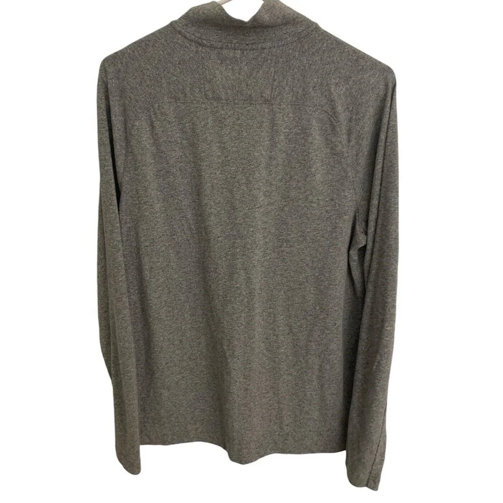 Banana Republic 1/4 Zip Long Sleeve Pullover Men's Size Medium Gray Quick Dry